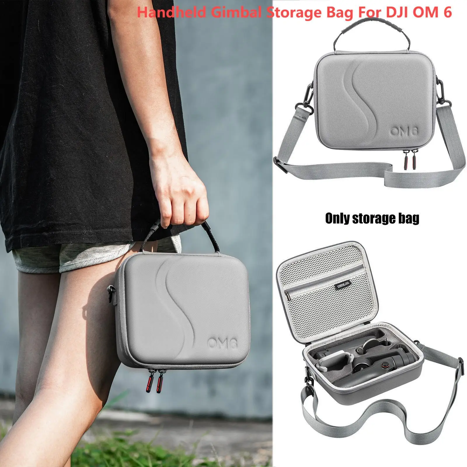 

Handheld Gimbal Storage Bag For DJI OM 6 Portable Carrying Case Adjusting Shoulder Dustproof For DJI Accessories