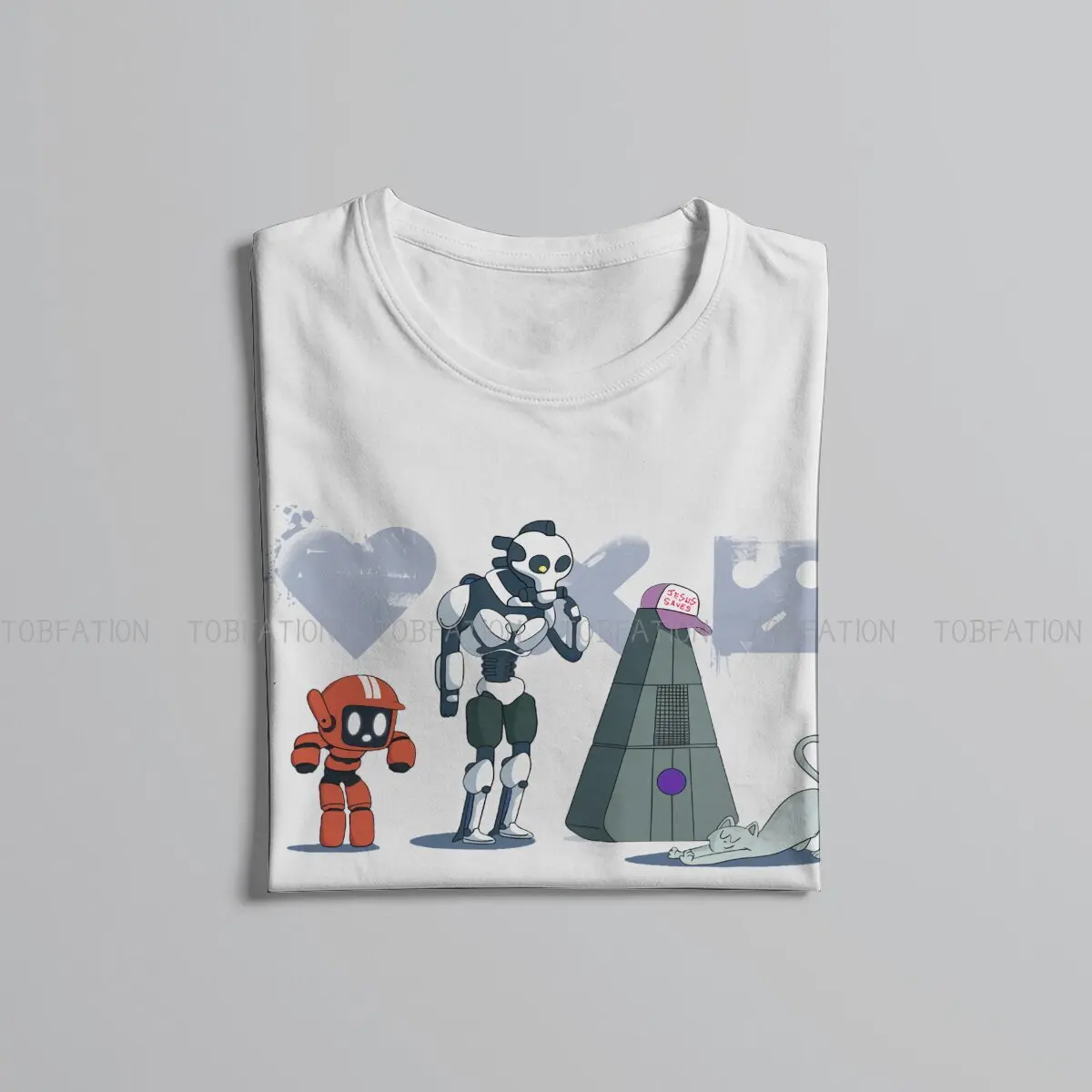 Characters Design  Round Collar TShirt Love Death Robots TV Pure Cotton Basic T Shirt Men Clothes New Design Oversized Hot Sale image 5