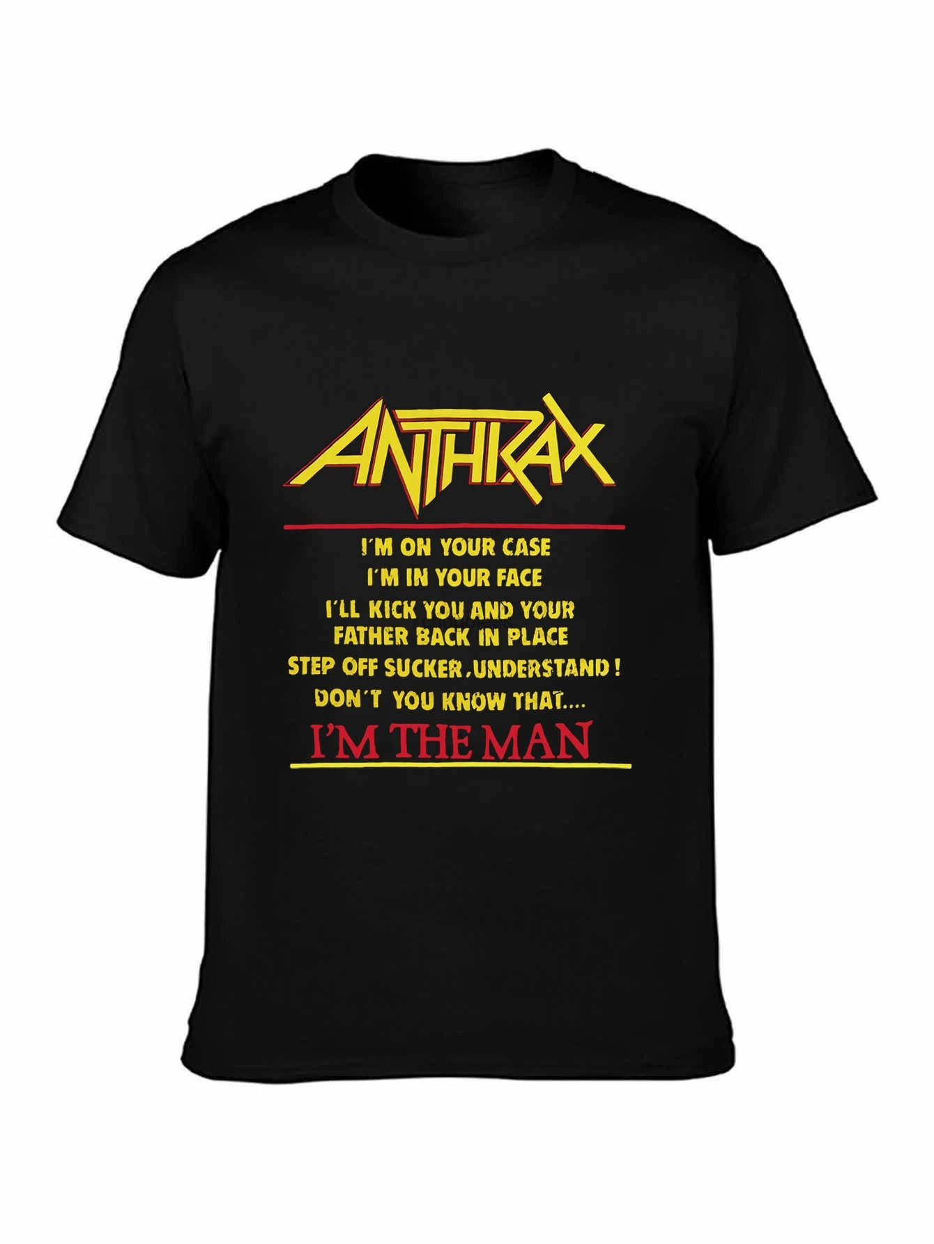 قميص VTG Anthrax Im The Man Band Tour للبالغين كبير الثمانينيات من ثراش ميتال تي شيرت Jays(2) #1