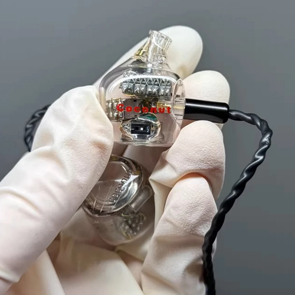 HiFi IEM-oortelefoon in-ear monitoren Oordopjes Bedrade hoofdtelefoon 1BC + 24BA Hybride oortelefoon COCONUT IEM's voor audiofiele muzikant