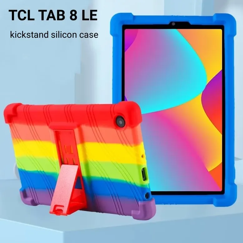 4 Thicken Cornors Shockproof Silicon Cover For TCL Tab 8 LE Case Kids Safety 8