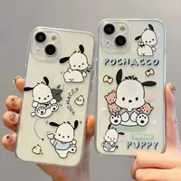 Sanrio Pochacco Goodluck Honey Cartoon Phone Case For iPhone 16 15 14 13 12 11 Pro Max XR XS Max 7 8 Plus MINI Y2K Kawaii Cover