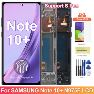 Layar AMOLED Note 10 Plus untuk Samsung Galaxy Note10 + N975F Layar Sentuh Layar Lcd dengan Dukungan Bingkai Sidik Jari Pena S 8 penjualan terbaik galaxy s10 plus oled - №