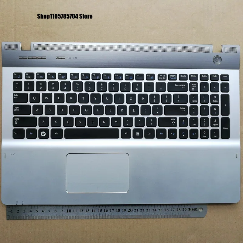 DL+US layout new laptop palmrest cover with keyboard for samsung QX510 QX511 BA75-02971A