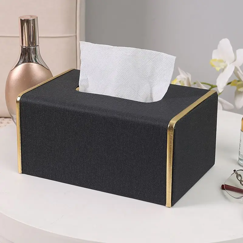 

Nordic Luxury Tissue Box Household Hotel Restaurant Minimalist Living Room Coffee Table Office Napkin Makeup Sundry Box Storage
