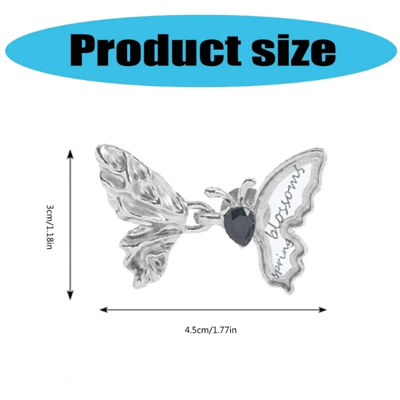 Knopf zum Festziehen der Taille, Legierung, Schmetterlingsform, verstellbarer Stift für Damen und Mädchen, zum Festziehen der