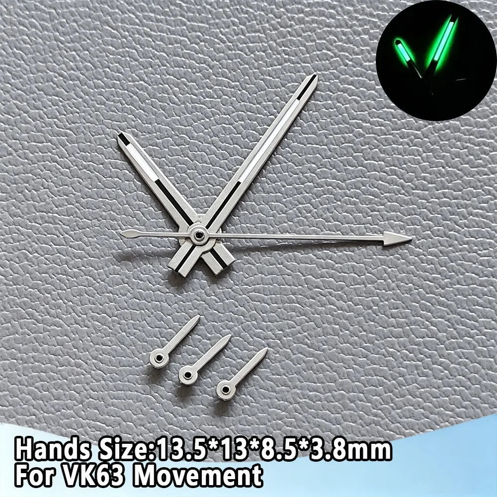 29mm VK63 Dial Panda Dial C3 Green Luminous Chronograph Dial For VK63 Movement Fit For Daytona High Quality Watch Sterile Dial view 5