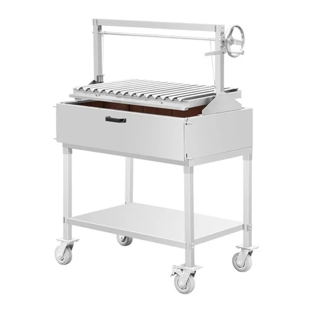 Imagen 7: Parrilla de barbacoa grande de acero inoxidable para jardín, tipo exterior