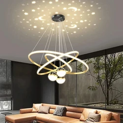 Modern LED Pendant Lights Ceiling Lamp For Living Room Dining Room Bedroom Circle Rings Aluminum Body Indoor lighting Fixtures