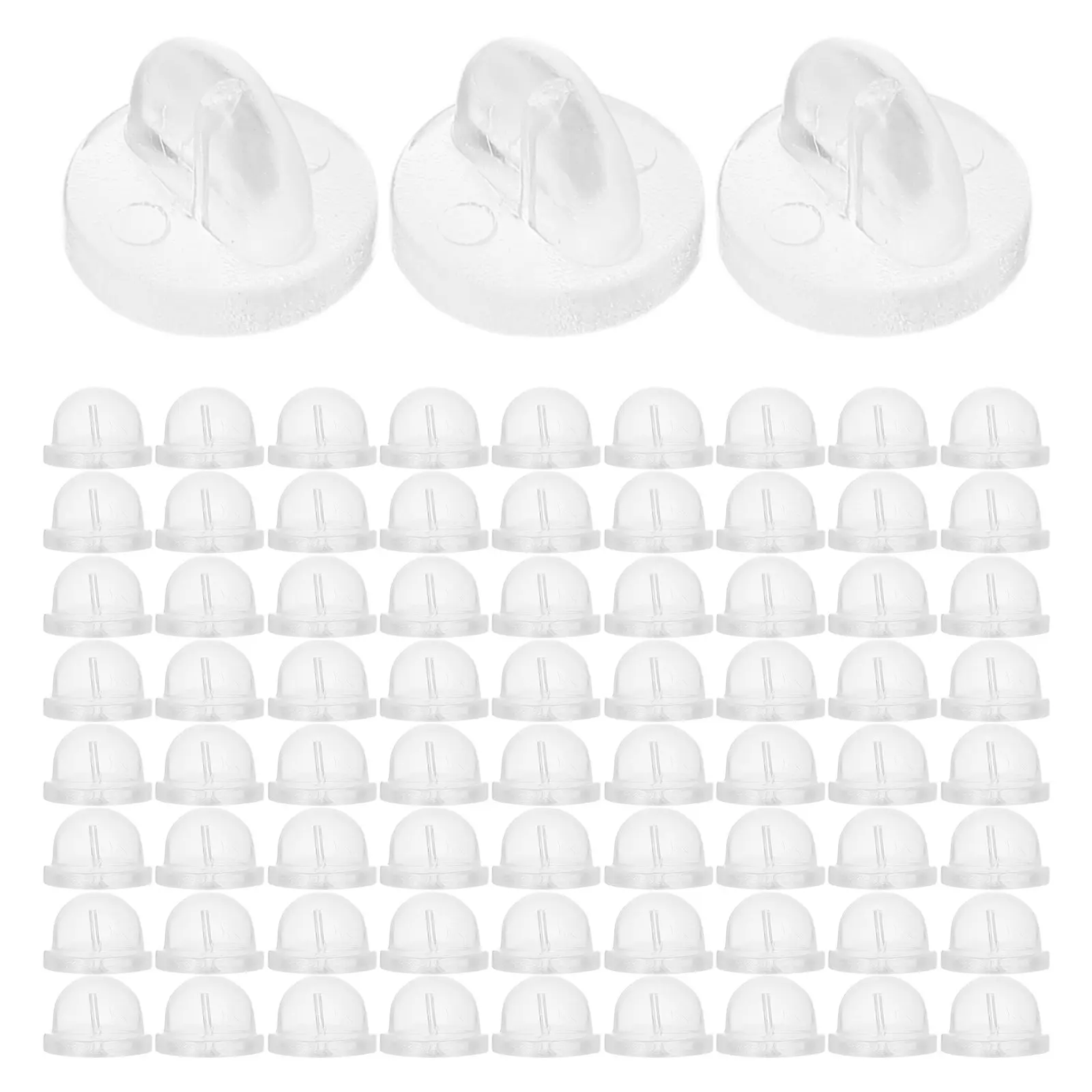 150pcs Locking Pin Backs Rubber Flexible Secure Clasps For Name Tags Enamel Pins Badges Brooches Storage Case Included