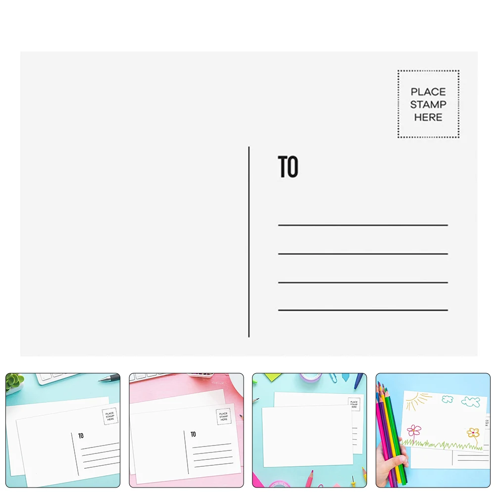 

10pcs Blank Greeting Cards Postcards Bulk Mailing Travel Coated Paper Business Gifts DIY Handmade Creative Art Supplies