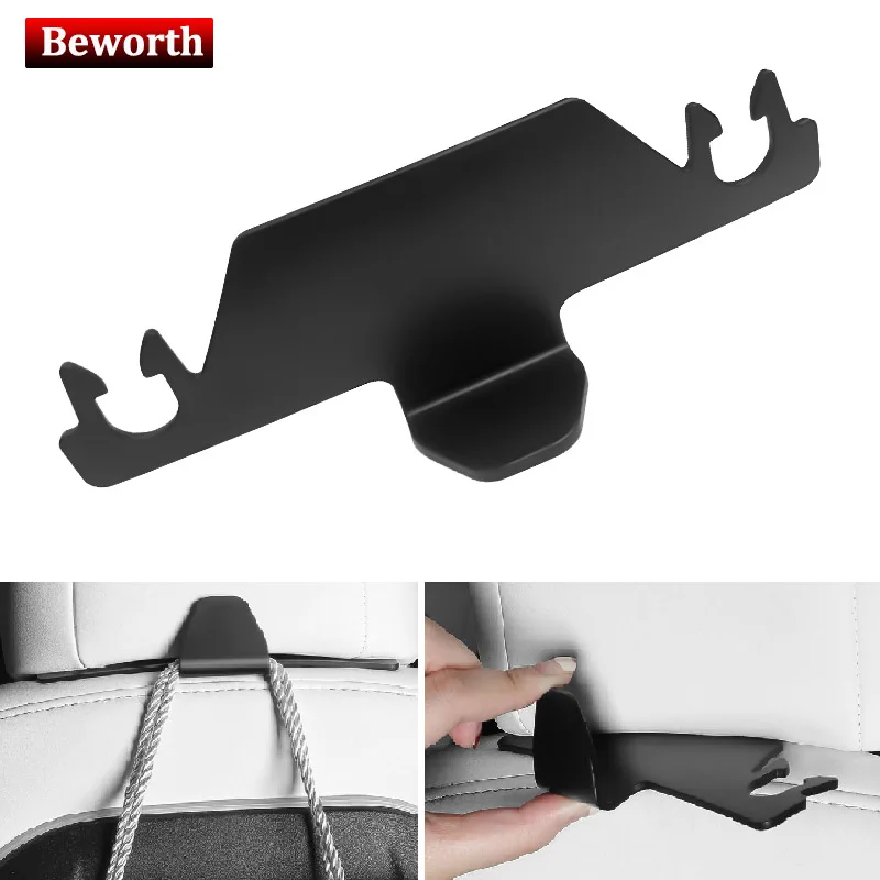 

For Tesla Model 3 Y 2023 Seat Back Hook Rear Seater Headrest Organizer Hanger Holder Fastener Clips Storage Interior Accessories