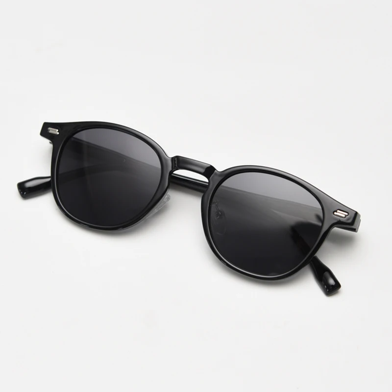 Kachawoo Damen-Sonnenbrille, rund, polarisiert, blau, grau, schwarz, Retro-Sonnenbrille, Herren-Accessoires, leichter TR90-Rahmen, Geburtstagsgeschenk – Detail 6