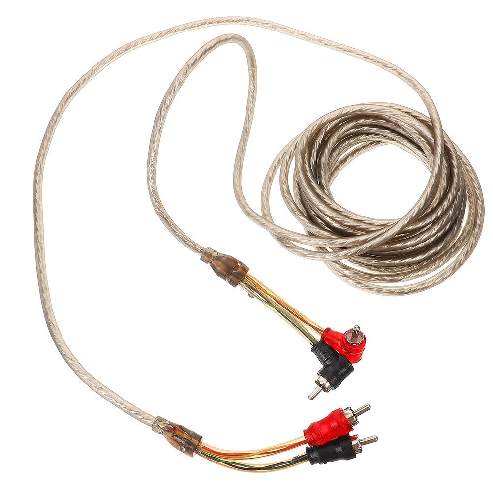 

Audio Cable Car Connectors RCA Adapter Cables Copper Subwoofer Speaker Wire Connectors Car Audio System Universal Compatibility
