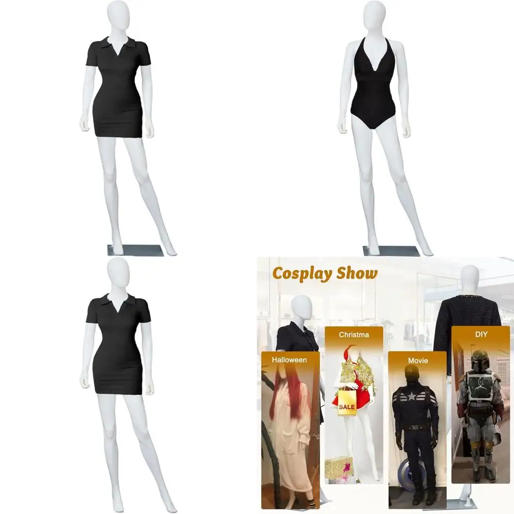 

Full-Body Female Mannequin, 73 Adjustable, Detachable Stand, Realistic for Clothing Displays, Ideal for Retail, Halloween, and C
