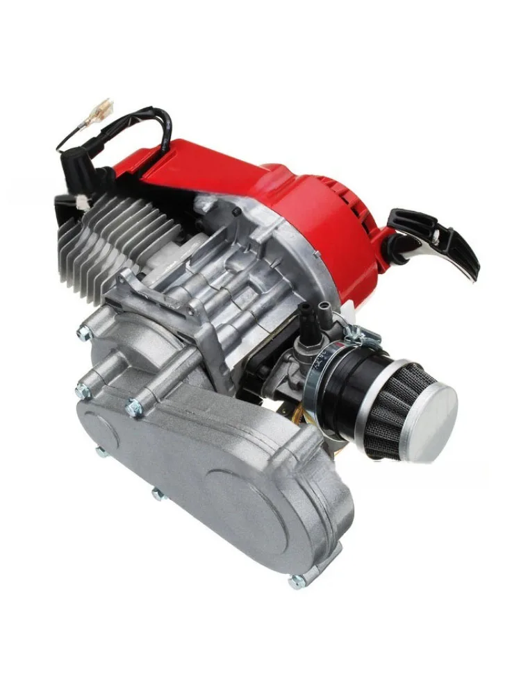 Motor 49cc 2 tempos Pull Start com transmissão adequado para pequenas motocicletas off-road