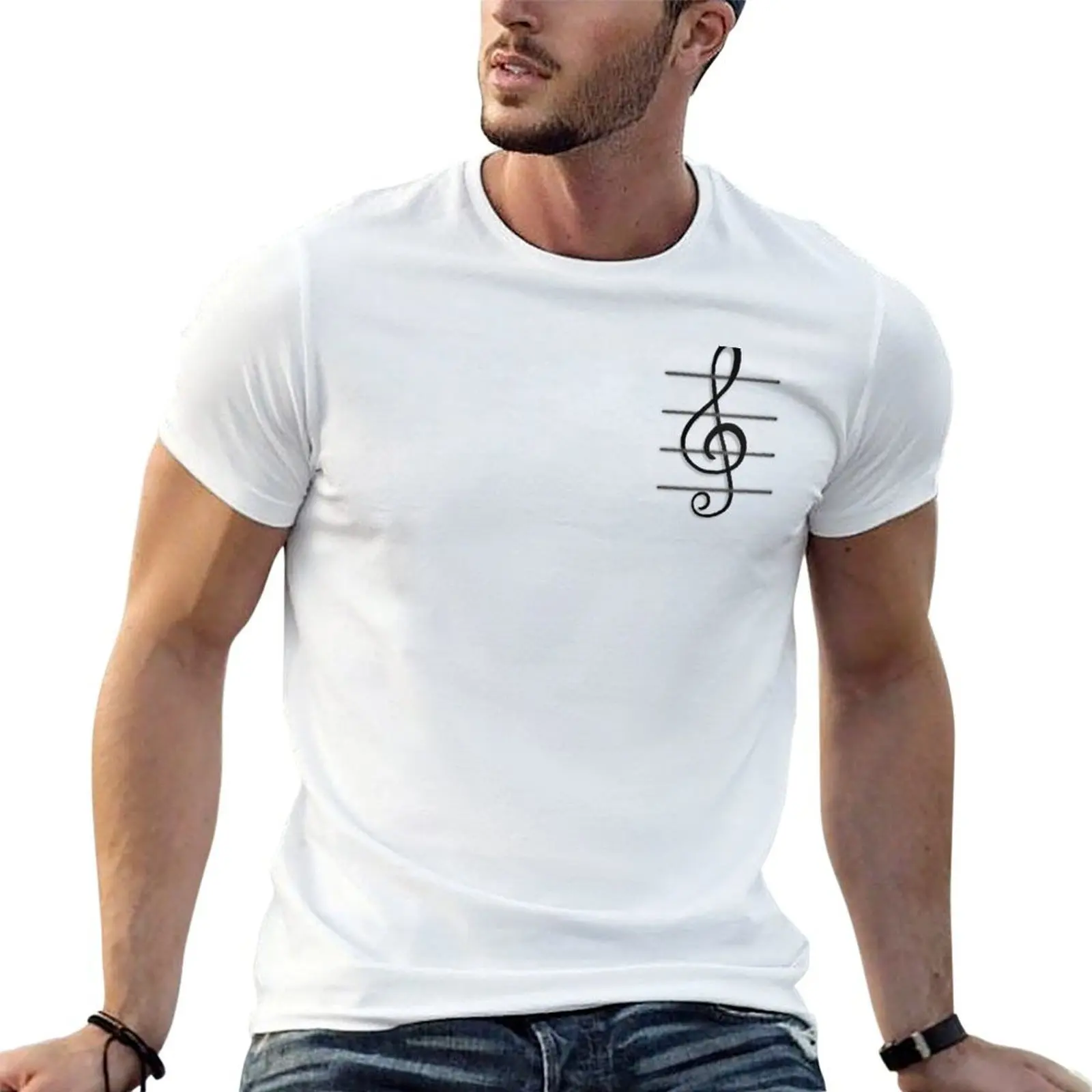 

Treble Clef T-Shirt cotton t shirt pack t shirt for man 100 percent cotton T-Shirt
