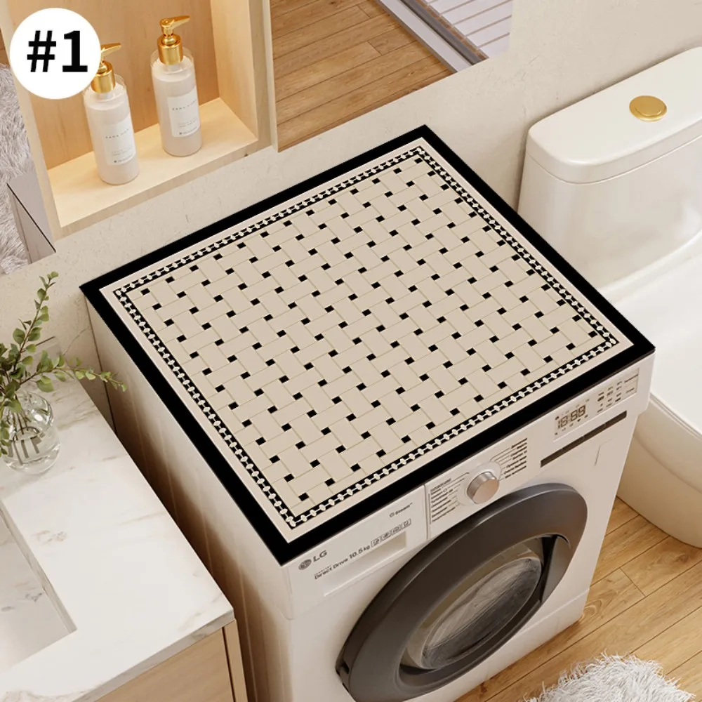 VIKAMA Kieselalgen-Schlamm, staubdichte Matte, Waschmaschine, Kühlschrank, obere Abdeckung, Matte, rutschfest, feuchtigkeitsbeständig, leicht zu reinigen, Heimdekoration