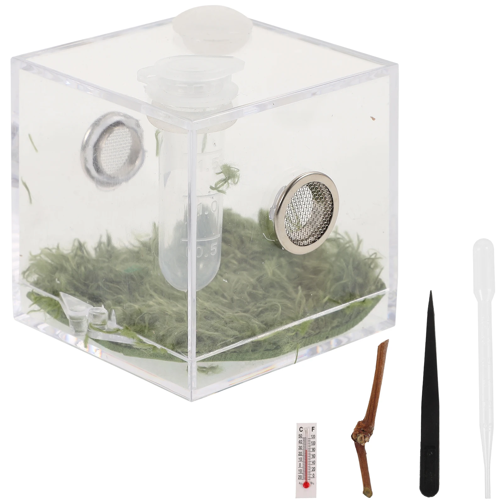 

Lightweight Acrylic Jumping Spider Habitat Enclosure Box Clear Insect Container Terrarium For Reptiles