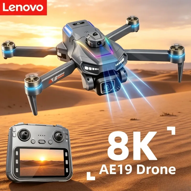 Lenovo AE19 Drone Quadcopter Kids Toy Gifts, 8K Professional 4K HD Dual Camera 360 Obstacle Avoidance Brushless remote control.