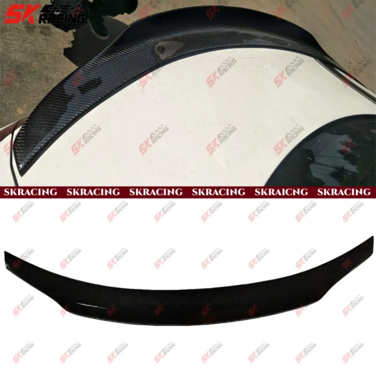 

Fits Benz W257 CLS350 CLS450 CLS53AMG Gloss Black/Carbon Fiber Rear Spoiler Wing