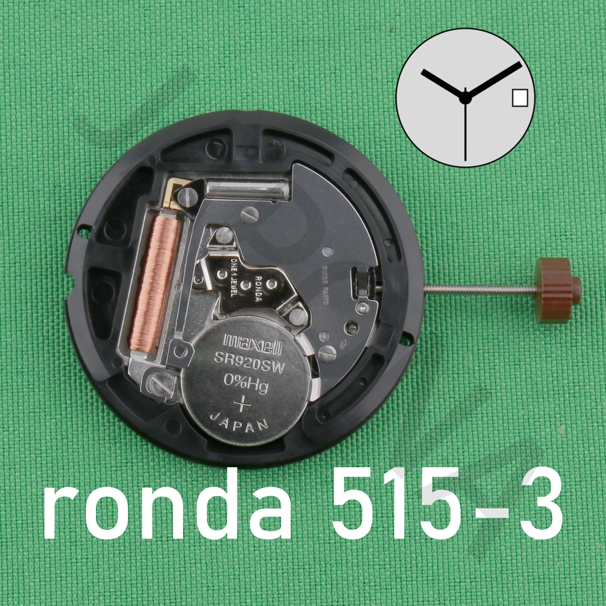 ronda 515 movement Swiss 515-3 normtech 3 hands quartz movement with date Accessories Repairing Replacement Partswatch movement