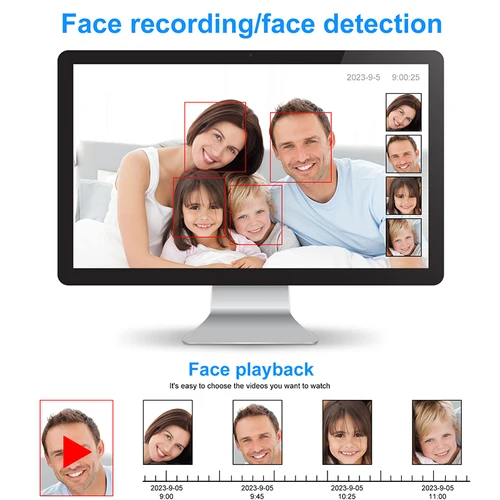 Imagen 2 del producto Sistema CCTV inalámbrico Smar, Kit de cámara Wifi, Audio de seguridad HD de 3MP/5MP, detección facial AI, IP 8 canales, NVR, conjunto de videovigilancia ICSEE