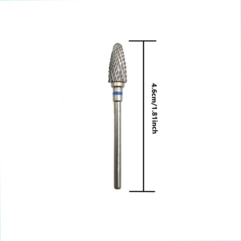 1 Pack Dental Corn Type Tungsten Steel Polishing Head Nail Art Polishing Tool 2.35mm Shaft Dental Laboratory Rotary Tool