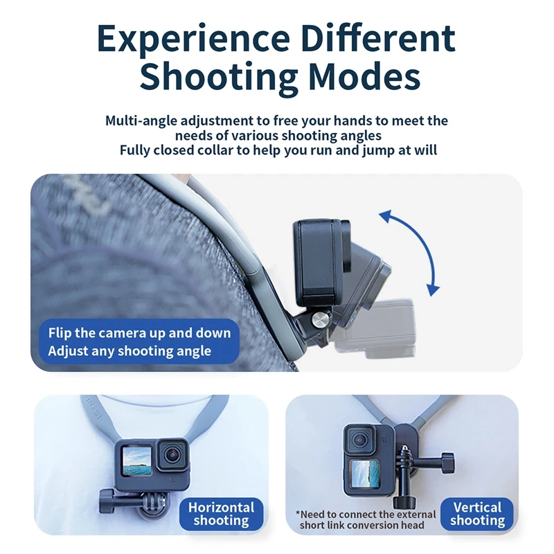 TELESIN Магнитное силиконовое крепление на шею для Insta360/DJI Osmo/Gopro Hero 11, 10, 9, 8, 7, 6, 5, сменные аксессуары для экшн-камеры