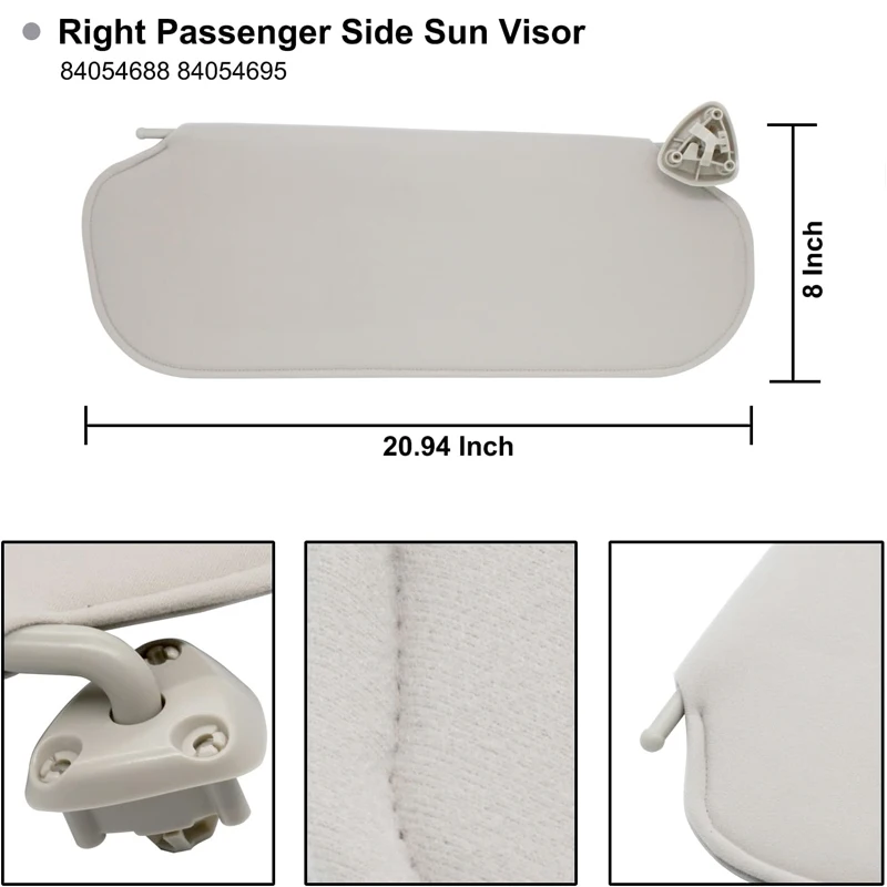 2pcs Left Right Sun Visor For Chevrolet Express GMC Savana 1500 2500 3500 4500 1999-2019 84054688 84054695 20883004 25999923