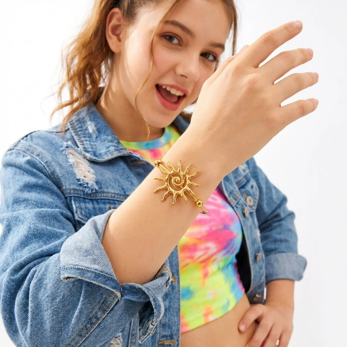 Einfache Edelstahl-Sonnenarmbänder für Damen und Herren, Gänseblümchen-, Muschel-, Spiral-, Oktopus-, Schildkröten-Armreif, Ozean-, Strand-, Urlaubsschmuck – Detail 16