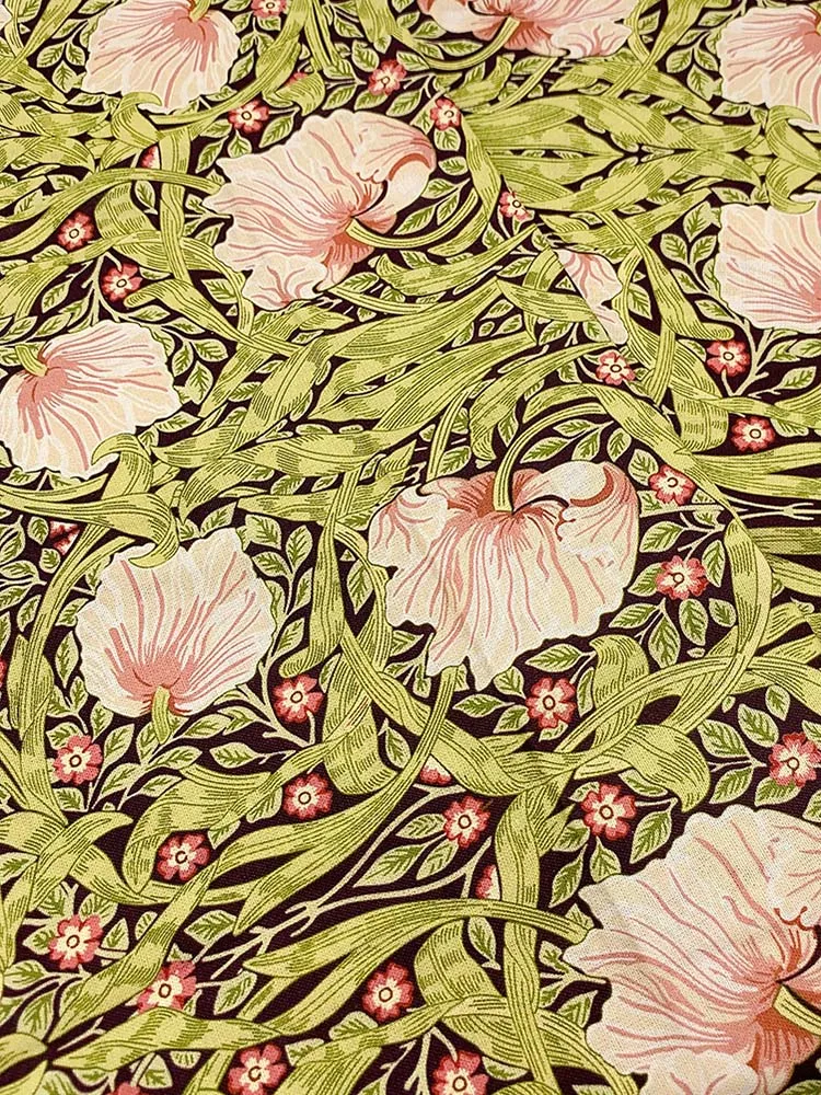 Tela de algodón William Morris Magpie, patchwork hecho a mano para coser ropa y vestidos, por medio metro