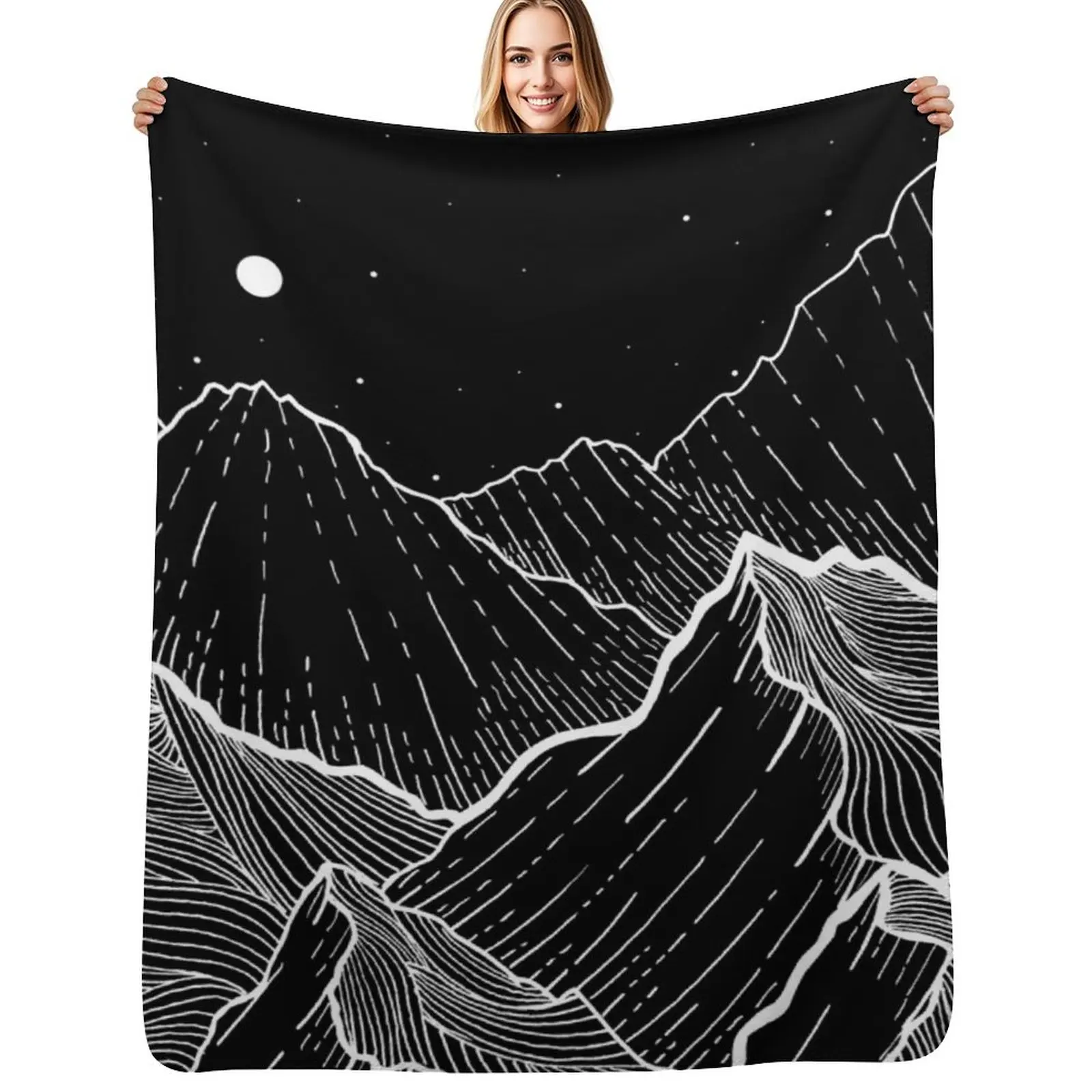 Sea Mountains Throw Blanket Decorative Soft Throw Blanket for Couch Sofa