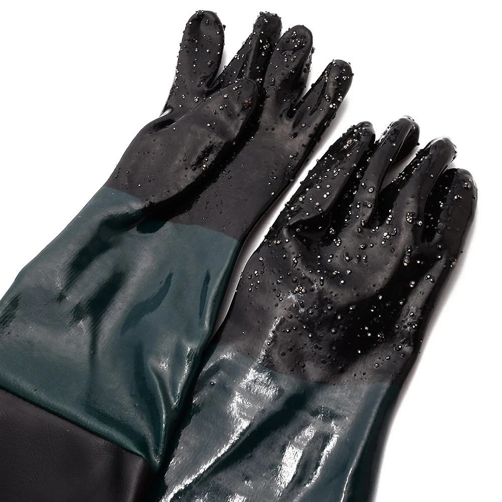 Imagem -03 - Pvc Jateamento Luvas para Jateamento Luvas Abrasivas Acessórios do Armário Jateamento Cabe Tudo 118 Diâmetro Par