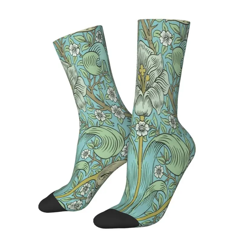 

Custom Kawaii Floral Textile Pattern By William Morris Socks Women Men Warm 3D Print Sports Football Socks