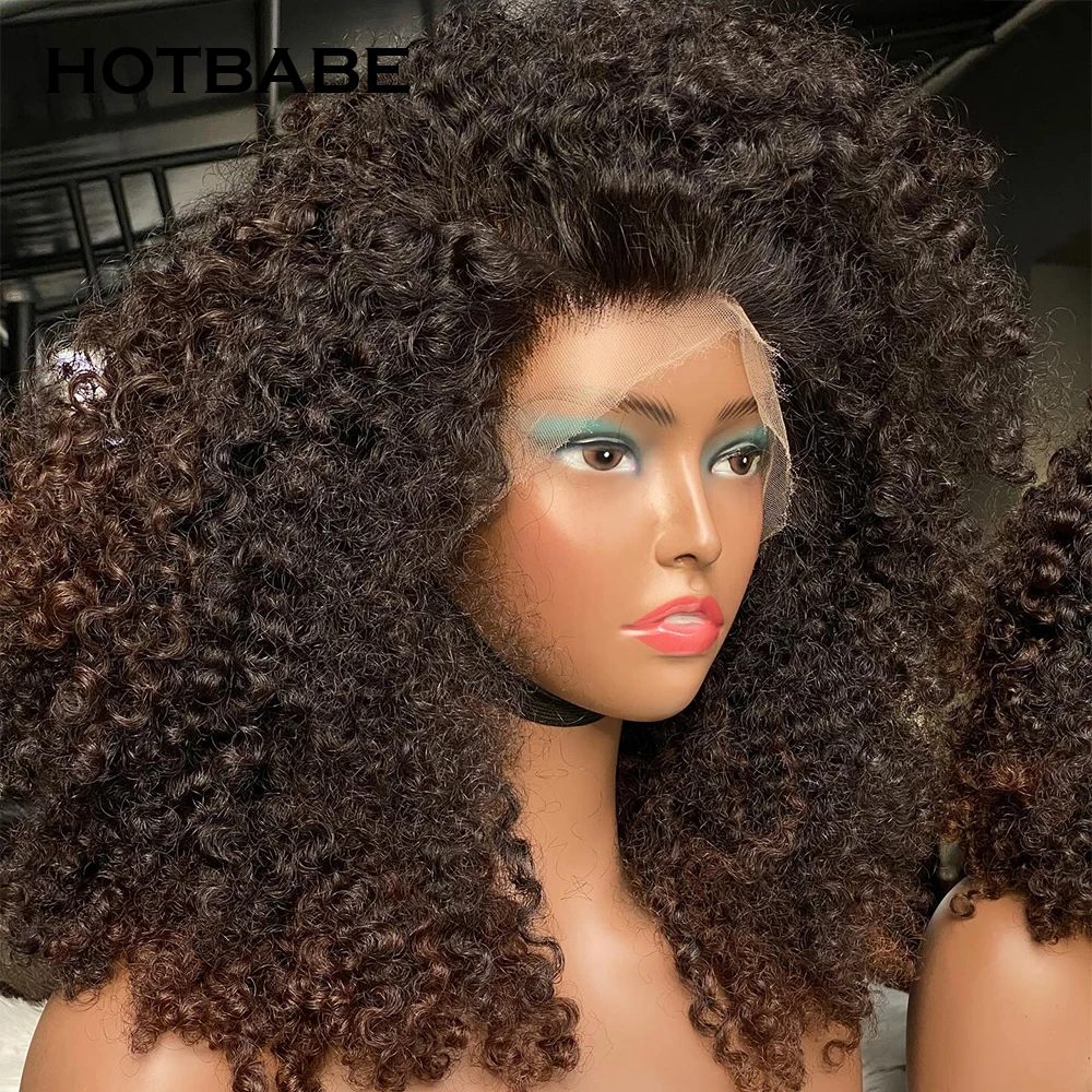 Ombre 30 Color 450 Density 360 Full Lace Human Hair Wig Kinky Curly 13x6 HD Lace Frontal Wigs Brazilian Curly Human Hair Wig