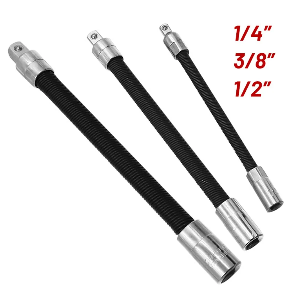 Mechanical Workshop Tools For Ratchet Wrench Kit 3pcs Drive Impact Socket Set 1/4 3/8 1/2 Flexible Extension Rod Adapter Sockets