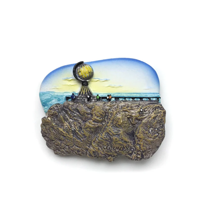 Сувенирные магнитики Норвегии с 3D изображением утеса и глобуса, сильные магниты для холодильника