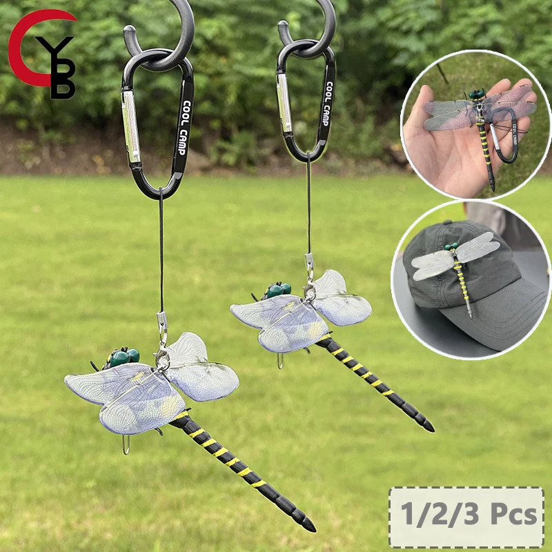

Outdoor Hanging Mosquito Repellent Dragonfly Decor,PVC Plastic Insect Repellent Models with Lanyard Pins,for Camping,Lawn,Patio