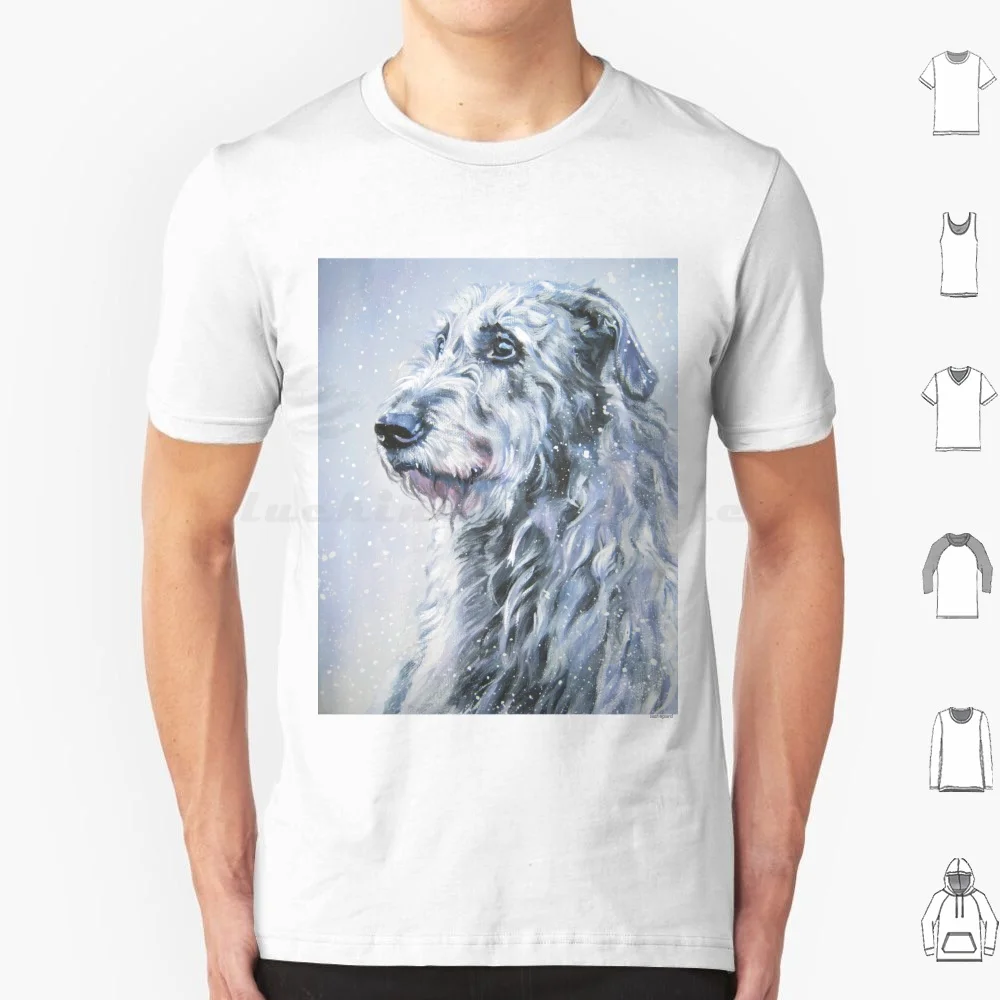 Irish Wolfhound Fine Art Painting T Shirt Men Women Kids 6xl Irish Wolfhound Sighthound Fine Art Painting Realistic Wolfhound
