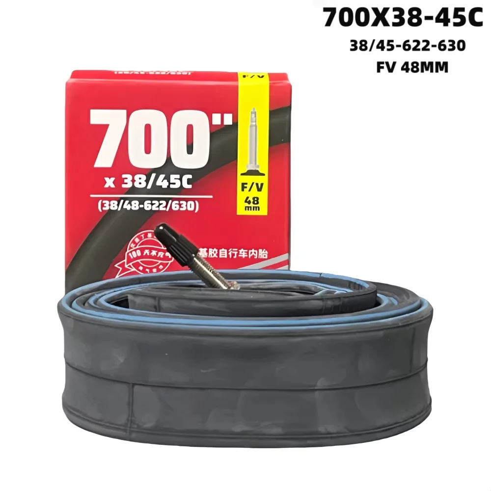 CHAOYANG GRAVEL Road Bike Rubber Inner Tube 700X38-45C (38/45-622/630) Tube AV FV Valve Length 48MM view 6