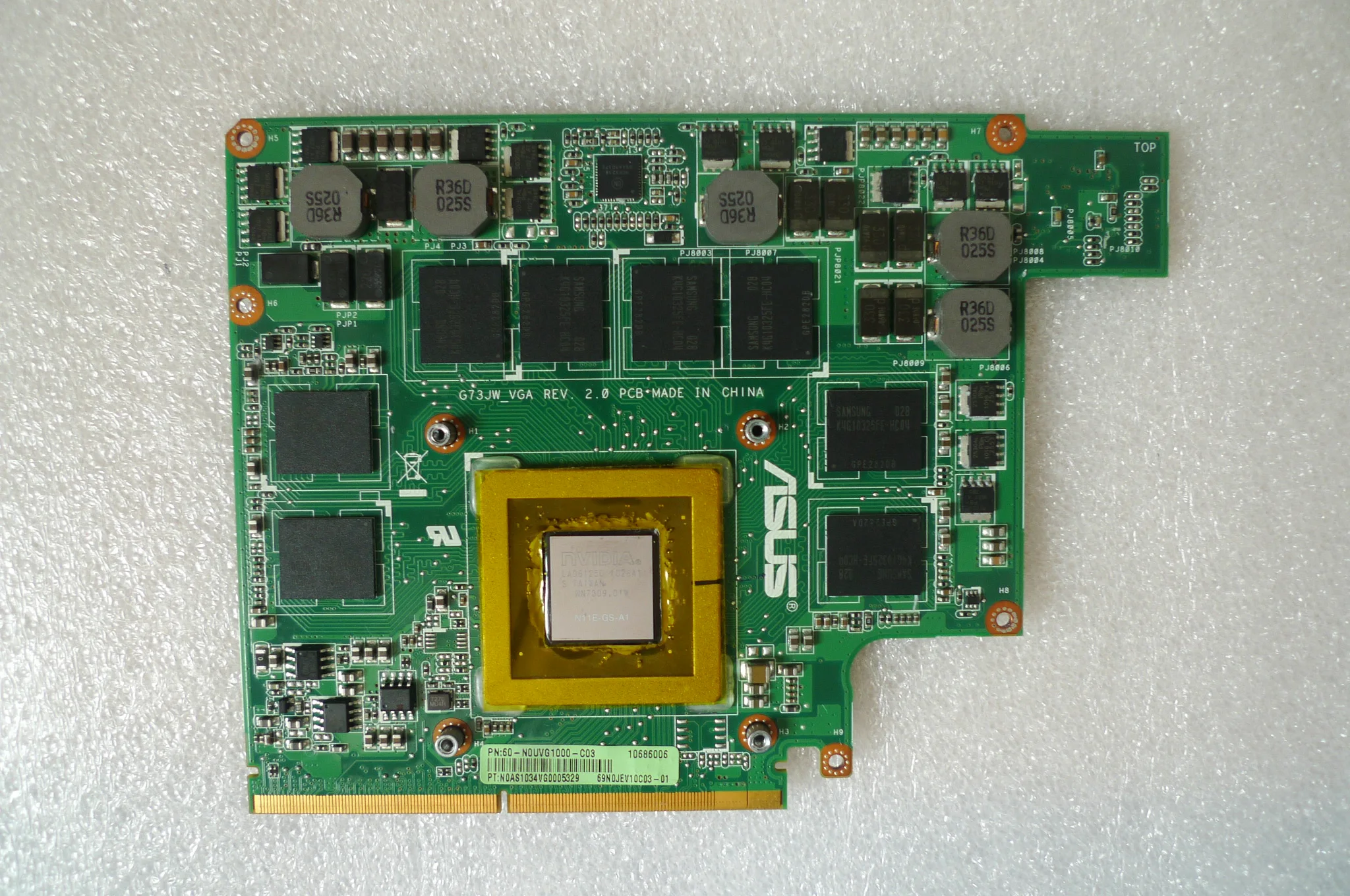 

GTX460M GTX 460M N11E-GS-A1 1.5GB VGA Graphics Card Board For ASUS G53JW G53SW G53SX G73SW Laptop Video Graphic Card 100% Test