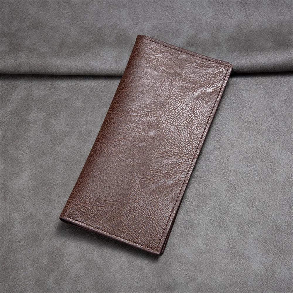 Men's Wallet PU Leather Multi Card Multi Functional Long Travel Thin Youth Bag Large Banknote Passport Card Holder Money Purses