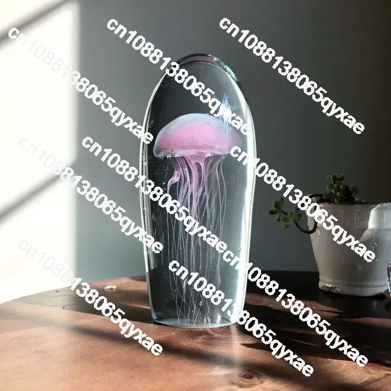 

Glass Nordic Mediterranean Soft Furnishings Home Ornaments Light Luxury Home Decoration Crystal Luminous Jellyfish