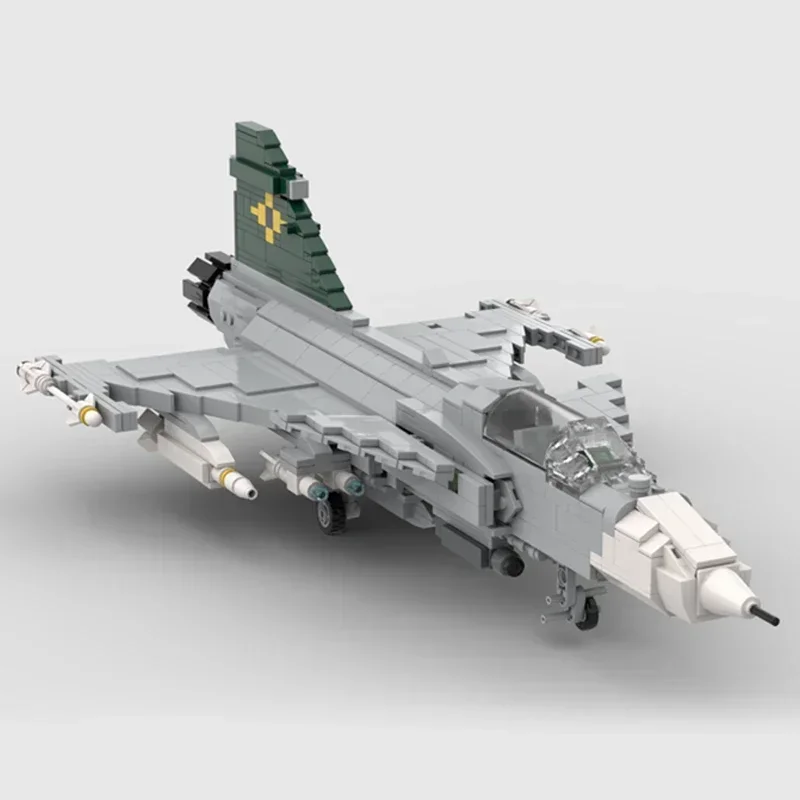 Moc Building Bricks Military Model The JAS-39 Gripen Fighter Technology Modular Blocks Gifts Toys For Childen DIY Sets Assembly