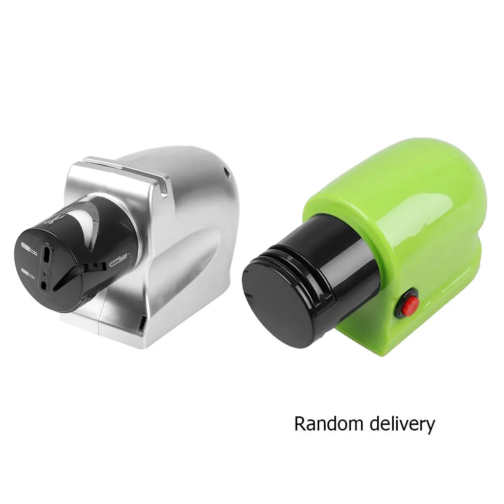 2PCS/1PC Electric Knife Sharpener Swifty Sharp Motorized Grindstone Sharpening Tool EU Plug Kitchen Supplies Random Color 13CM