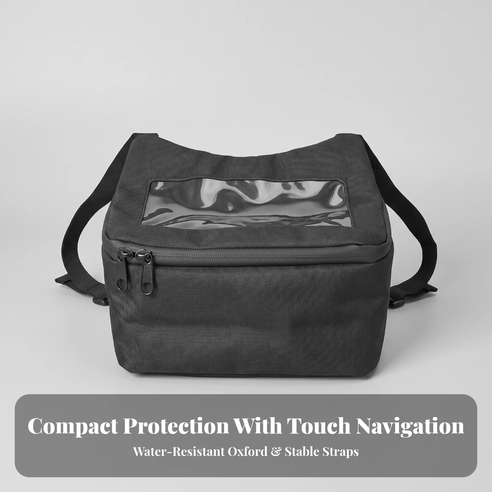 Motorcycle Storage Bag with Transparent Window Water-Resistant Handlebar Bag with Touch-Screen Window Long-Lasting for Riders