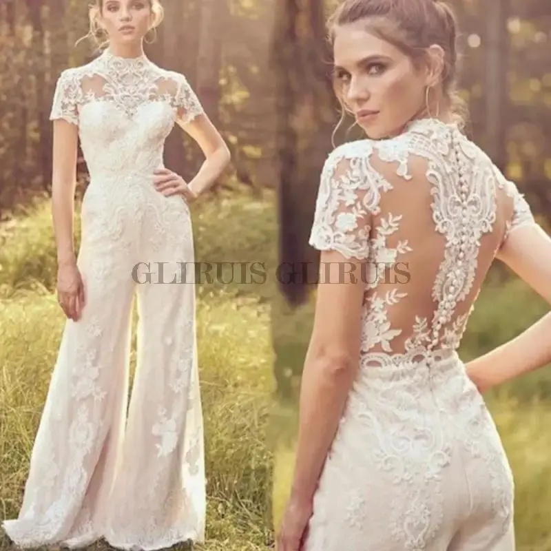 jumpsuits-high-neck-wedding-dress-short-sleeve-illusion-lace-appliques-button-high-quality-bride-gown-vestidos-de-soiree