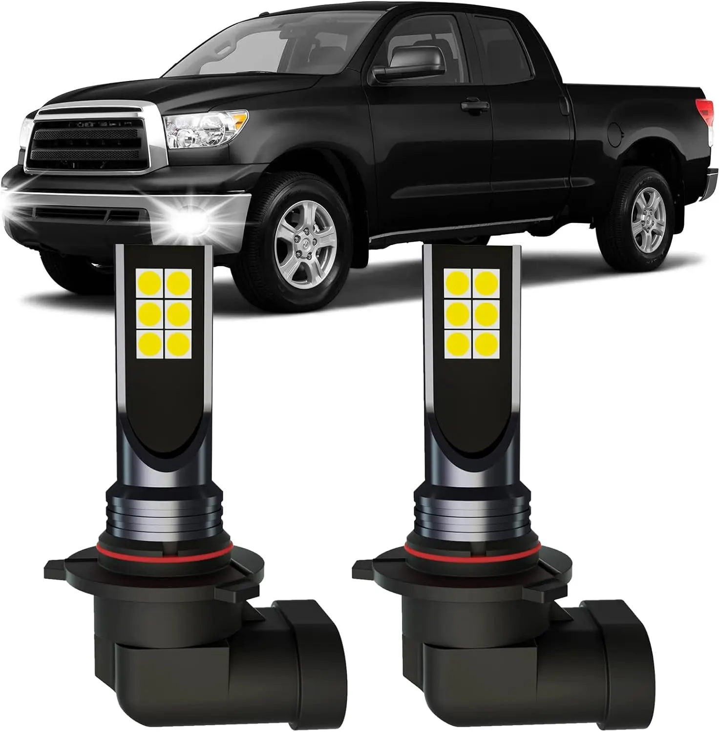 

Tundra Fog Lights Bulbs for 2000-2013 Toyota Tundra, 300% Brightness, 6500K Cool White, 2pcs Plug and Play Replacement Fog Light