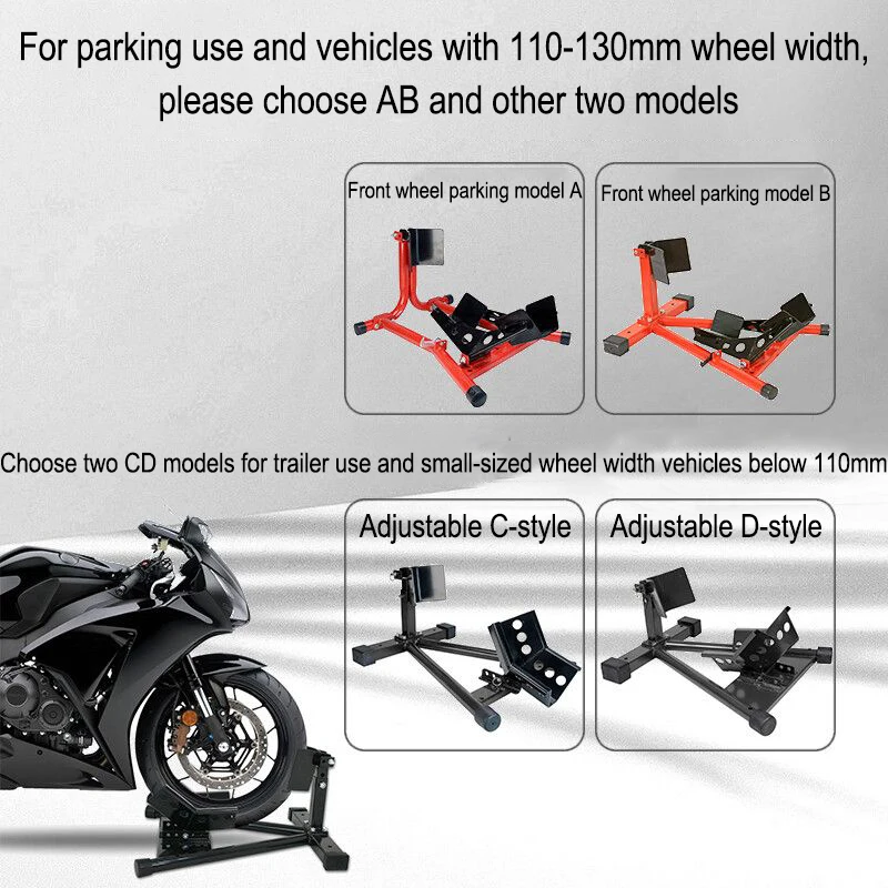 Motorcycle Front Wheel Support Frame Motorcycle Treadboard Cushion Support Frame Tire Repair Frame Motorcycle Repair Tool